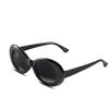 FOURCHEN Clout Goggles Sunglasses for kids Bold Retro Oval Round Lens (black 2pack) view 2