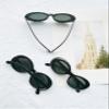 FOURCHEN Clout Goggles Sunglasses for kids Bold Retro Oval Round Lens (black 2pack) view 4