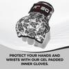 DEFY Padded Inner Gloves Quick 75cm Long Strap  Inner Boxing Gloves Gel Padded Knuckle Protection  Elasticated Boxing Hand Wraps for MMA Muay Thai Kickboxing Martial Arts Pair (Skulls, X-Large) view 2