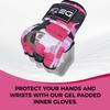 DEFY Padded Inner Gloves Quick 75cm Long Strap  Inner Boxing Gloves Gel Padded Knuckle Protection  Elasticated Boxing Hand Wraps for MMA Muay Thai Kickboxing Martial Arts Pair (Pink Camo, X-Large) view 2