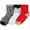 Carter's Little Girls' 3-Pack Character Crew Socks (8-14 Years, Cat Print) view 1