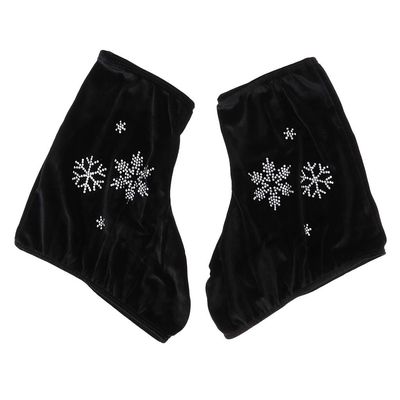 Baosity 1 Pair Velvet Figure Ice Skate Boot Covers Shoes/Roller/Ice Hockey Sports, Black-S, as described
