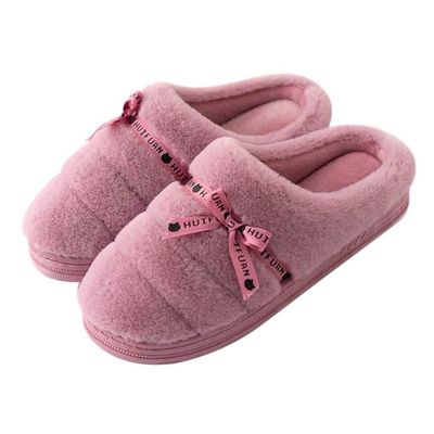 Winter Cotton Slippers, Women with Half A Pack of Home Interior Floor Slippers - Warm Non-Slip Heavy-Bottomed Non-Slip