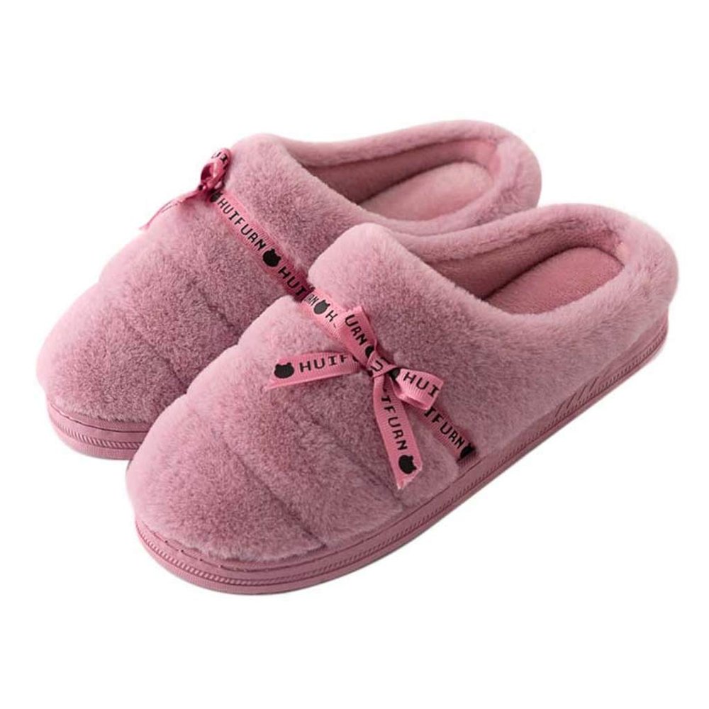 Winter Cotton Slippers, Women with Half A Pack of Home Interior Floor Slippers - Warm Non-Slip Heavy-Bottomed Non-Slip