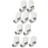 Amazon Essentials Unisex Kids' Cushioned Cotton Crew Socks, 10 Pairs, White/Grey, Small (2-4 Years) view 1