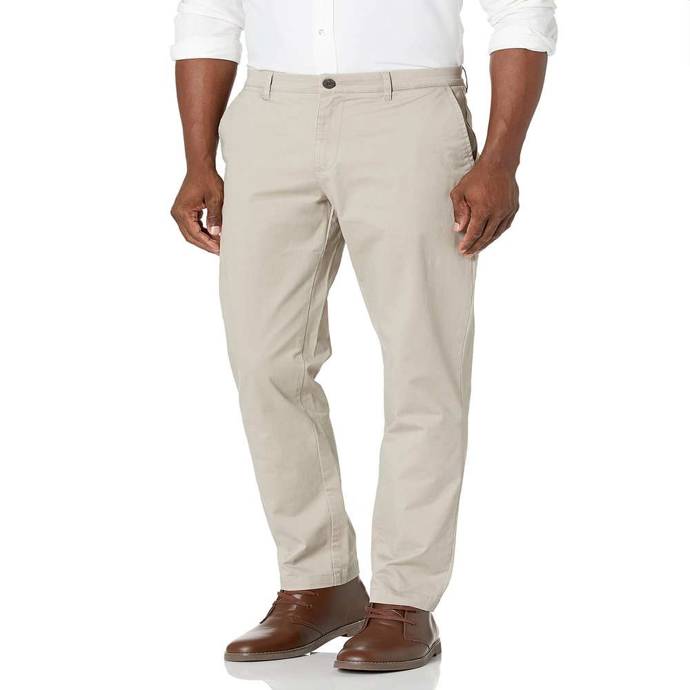 Amazon Essentials Men's Athletic-Fit Chino Pants, Light Khaki Brown, 42W x 30L