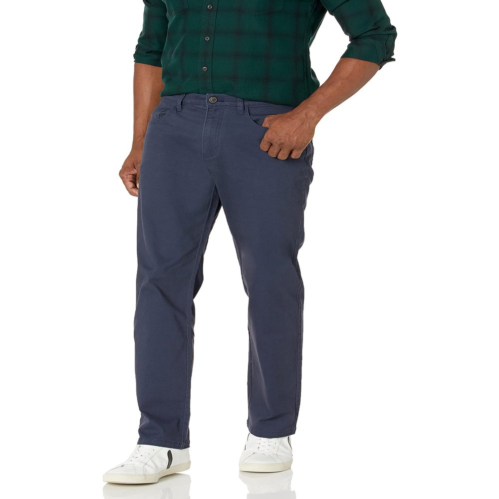 Amazon Essentials Men's 5-Pocket Comfort Stretch Chino Pants, Navy, 38W x 32L