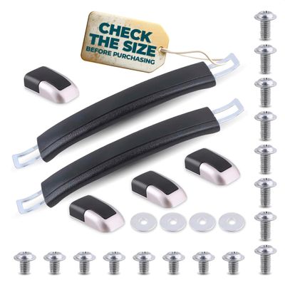 2 Pcs Luggage Handle Replacement  Durable Suitcase Handle Replacement with Screws, Fits Holes 8.9" Apart, Overall Length 9.56", One Size for Suitcases, Bags, Briefcases  Easy for Luggage Repairs