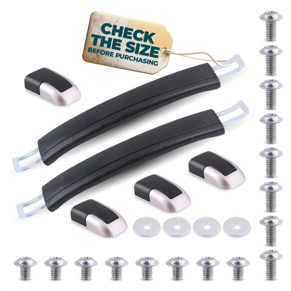 2 Pcs Luggage Handle Replacement  Durable Suitcase Handle Replacement with Screws, Fits Holes 8.9" Apart, Overall Length 9.56", One Size for Suitcases, Bags, Briefcases  Easy for Luggage Repairs