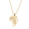 Africa Elephant Necklace for Men Women Fashion African Map Pendant Hiphop Animal Jewelry Party view 1