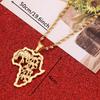Africa Elephant Necklace for Men Women Fashion African Map Pendant Hiphop Animal Jewelry Party view 2