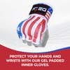 DEFY Padded Inner Gloves Quick 75cm Long Strap  Inner Boxing Gloves Gel Padded Knuckle Protection  Elasticated Boxing Hand Wraps for MMA Muay Thai Kickboxing Martial Arts Pair (US Flag, Small) view 2