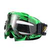 Excite Bike Cycling Goggles Motorcross Motorcycle Safety Glasses for Women Men Youth Shatterproof Anti-UV Dustproof Sponge Padded Dirtbike Racing Snowboard Ski Goggle Green Black-Clear Lens KG10 view 1