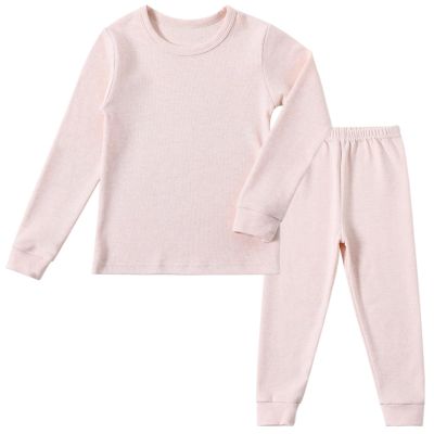 JWWN Kids Winter Thermal Underwear Long Johns Set Toddler Little Boys Pajamas Warm Base Layer Set (Beige,4T)