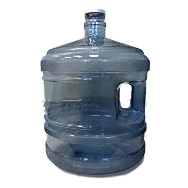 AquaNation 5 Gallon BPA Free Food Grade Safe Plastic Reusable Water Bottle Container Jug Canteen with 48mm Screw On Top Lid with Handle (Made in USA)