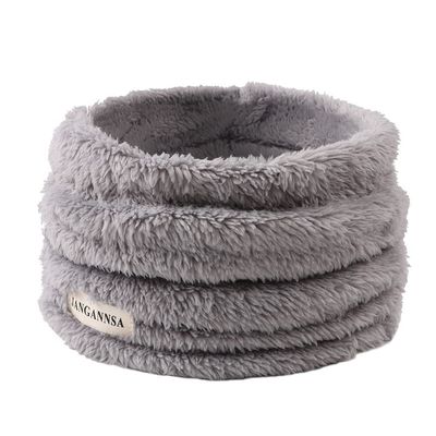 JANGANNSA Fleece Boys Girls Scarf Warm Winter Autumn Kids Collar Scarf Neck Warmer Children Scarf 1-6Y (Gray)