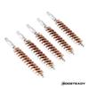 BOOSTEADY 5 Pcs Phosphor Bristle Bronze Bore Gun Cleaning Brush for Pistol Shotgun with 50 Professional Square Patches Multi-Caliber view 3