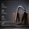 FresKaro 25kN Climbing Carabiners Double Locking Carabiner Clips, Heavy Duty Carabiner for Rock Climbing, Rappelling, Hunting, or Survival Gear kit, Gym Equipment, Cerfified UIAA Carabiner Black view 2