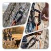 FresKaro 25kN Climbing Carabiners Double Locking Carabiner Clips, Heavy Duty Carabiner for Rock Climbing, Rappelling, Hunting, or Survival Gear kit, Gym Equipment, Cerfified UIAA Carabiner Black view 4