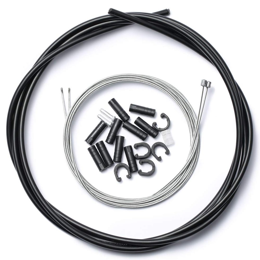 Corki Cycles Universal Bicycle Shifter Cable Housing Set for Bike Derailleus - Black