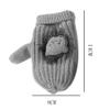 Cartoon Gloves Male Girl Autumn and Winter Double Layer Plus Thick Knitting Hanging Neck Full Finger Gloves, 4 Colors, 2 Sizes (Color : Green Monkey, Size : S) view 2