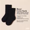 Amazon Essentials Boys' Kids Cotton Crew Gym Socks, 10-Pack White/Varsity Stripes, X-Small view 2