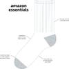 Amazon Essentials Boys' Kids Cotton Crew Gym Socks, 10-Pack White/Varsity Stripes, X-Small view 3