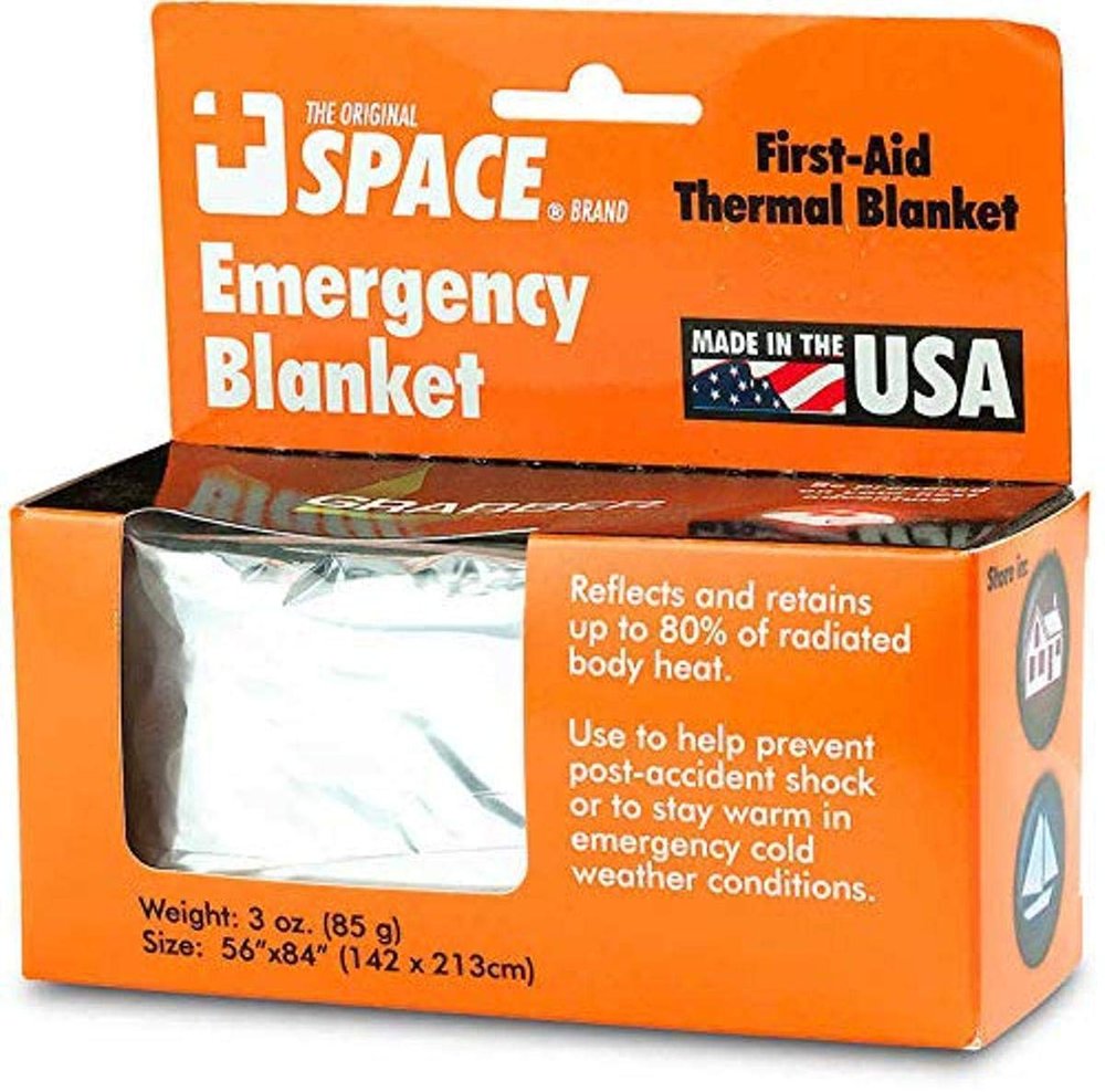 Dukal 50004M Thermal Aluminized Rescue Blanket, 52" x 84" Heat Reflective Survival Blanket