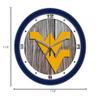 SunTime West Virginia Mountaineers - Weathered Wood Wall Clock view 3