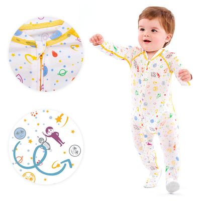 Boy's Eczema Sleep Suit for Babies - for Baby Eczema - These Eczema Pajamas for Babies can also be used as a Wet Wrap Suit (0-6M (15-18LBS / 27" Tall)) (12M (22-25LBS / 30 1/2" Tall))