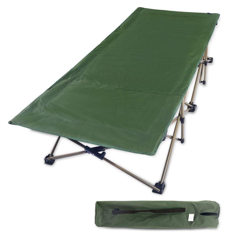 REDCAMP Oversized Camping cots for Adults 500lbs,33'' Extra Wide Tall Sleeping Cots Heavy Duty, XL Cots Portable for Outdoor Indoor Office, Green