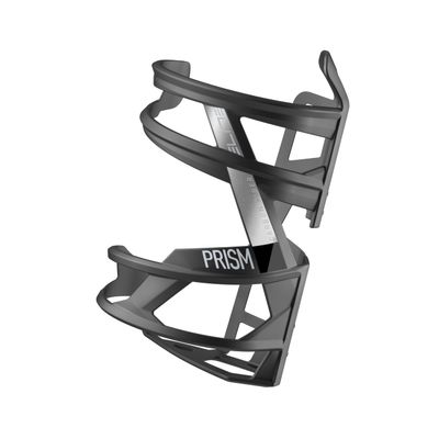 Elite Prism Left Bottle Cage  Carbon Matte, Black Graphic  Ultra-Lightweight, Secure, Durable