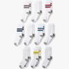 Amazon Essentials Boys' Cotton Cushioned Athletic Crew Sports Socks, 10 Pairs, White Stripe, Small (2-4 Years) view 1