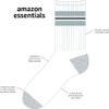 Amazon Essentials Boys' Cotton Cushioned Athletic Crew Sports Socks, 10 Pairs, White Stripe, Small (2-4 Years) view 3