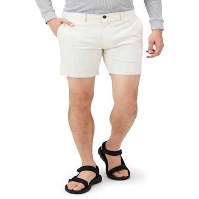 Amazon Essentials Men's Slim-Fit 7" Lightweight Comfort Stretch Oxford Short, Cream, 38