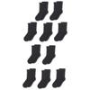 Amazon Essentials Unisex Kids' Cushioned Cotton Crew Socks, 10 Pairs, Black, 2-3T view 1