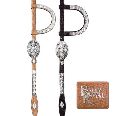Billy Royal Double Diamond Two Ear Headstall (Dark Oil)