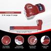 DEFY Padded Inner Gloves Quick 75cm Long Strap  Inner Boxing Gloves Gel Padded Knuckle Protection  Elasticated Boxing Hand Wraps for MMA Muay Thai Kickboxing Martial Arts Pair (Red, X-Large) view 4