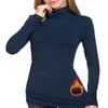 LE VONFORT Women Fleece Turtleneck Shirts Slim Fit Long Sleeve Lightweight Pullover Sweaters Sapphire X-Large view 1
