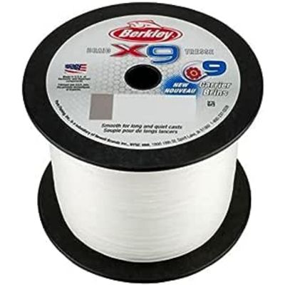 Berkley x9 Braid Superline, Crystal, 30lb test | 45 lbC | 20.6kg, 2188yd | 2000m Fishing Line, Suitable for Freshwater and Saltwater Environments