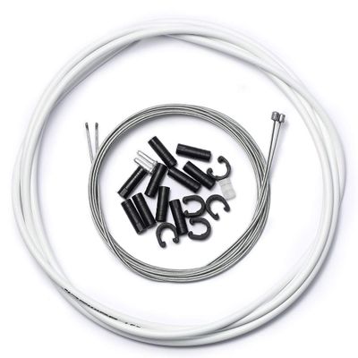 corki Cycles Universal Bicycle Shifter Cable Housing Set for Bike Derailleurs - White