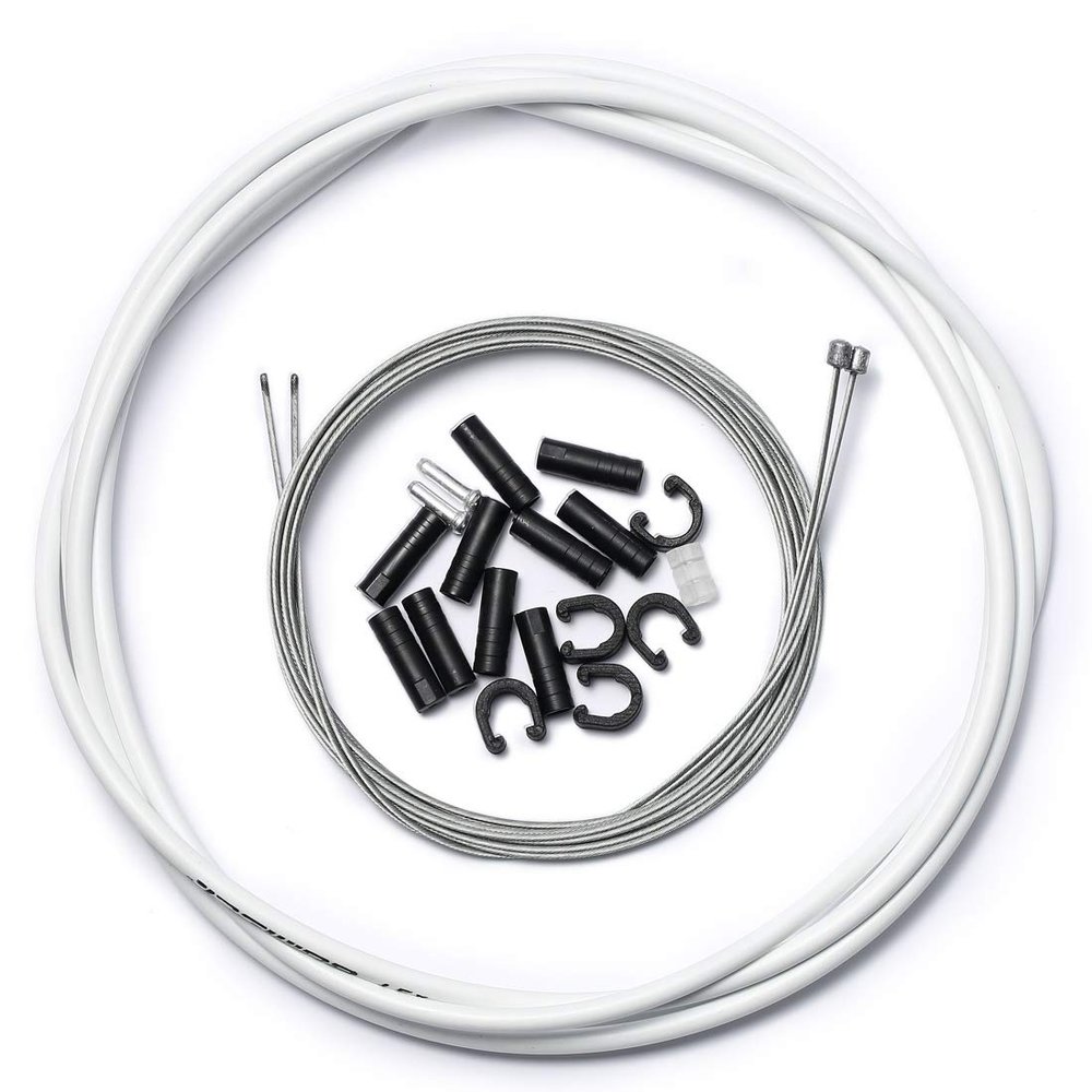 corki Cycles Universal Bicycle Shifter Cable Housing Set for Bike Derailleurs - White
