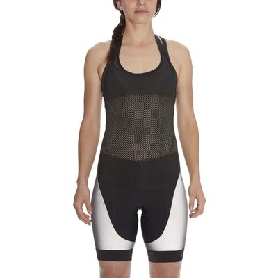 Giro W Chrono Expert Reflective Halter Bib Short Womens Adult Cycling Shorts - Black Reflective (2020) - Medium