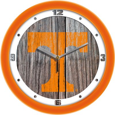 SunTime Tennessee Volunteers - Weathered Wood Wall Clock