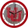 SunTime Utah Utes - Weathered Wood Wall Clock view 1
