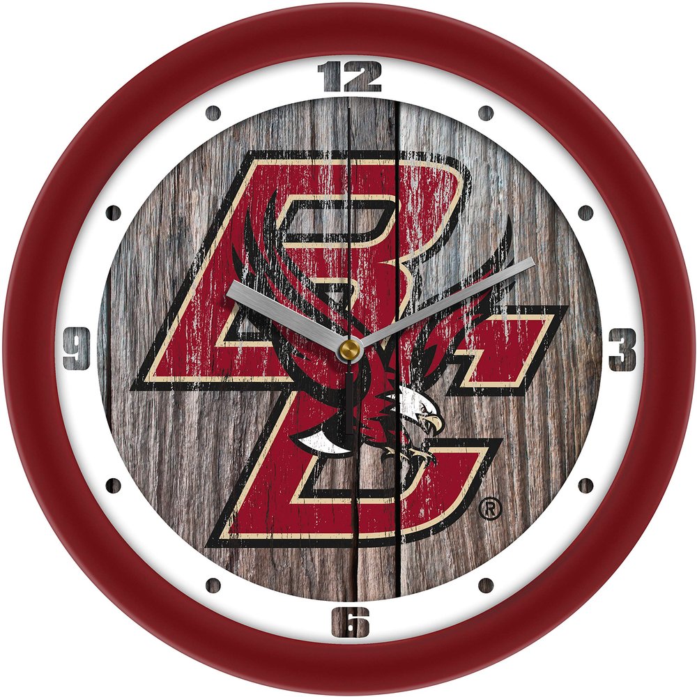 SunTime Boston College Eagles - Weathered Wood Wall Clock