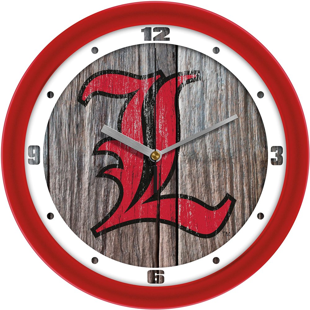 SunTime Louisville Cardinals - Weathered Wood Wall Clock