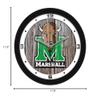 SunTime Marshall University Thundering Herd - Weathered Wood Wall Clock view 3