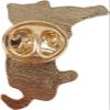 White Cat Hugging a Banana Enamel Pin view 2