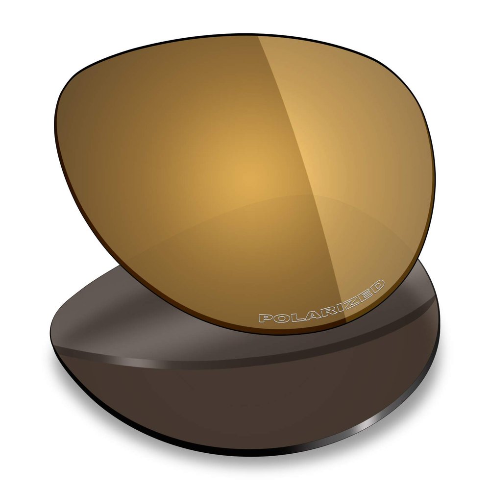 Mryok Women's Plus Polarized Replacement Lenses Compatible with Oakley Feedback OO4079 Sunglasses, HD Polarized, UV Protection, Impact Resistant & Perfectly Fit - Bronze Gold